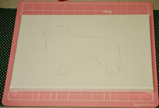 DIY Dog Silhouette Decoration Great Pyrenees