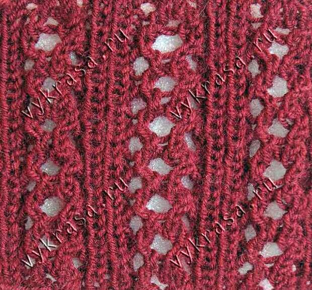 Фото ажурного узора для вязания спицами 