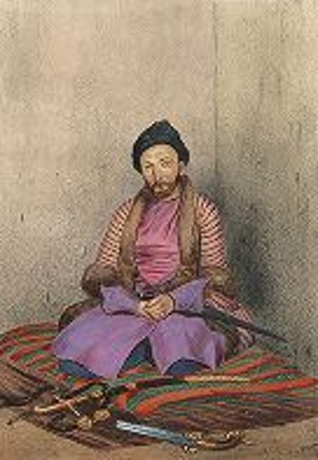 Абдурахман ибн Умар, хан (1841-1847) Казикумухского ханства - лакского государства в Нагорном Дагестане. "Costumes du Caucase", л. 40, Париж, 1840-е гг. 