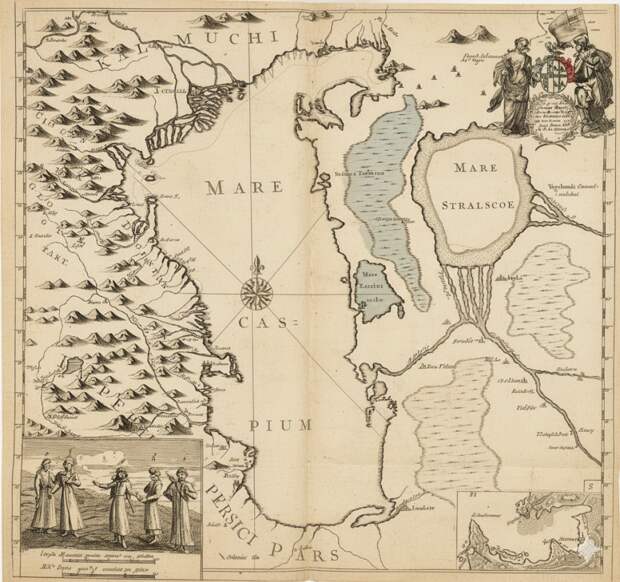 Карта региона Каспийского моря