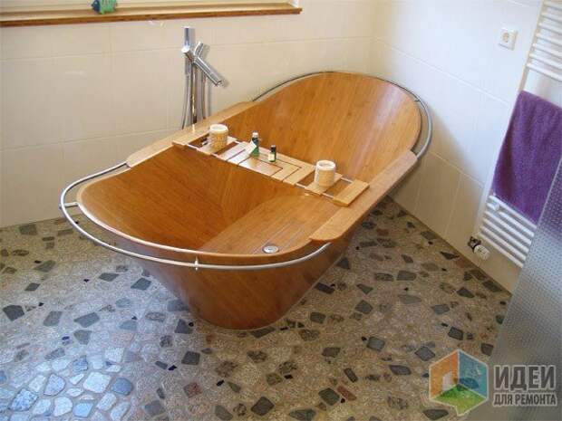 Ванна из бамбука, самые красивые ванны фото
