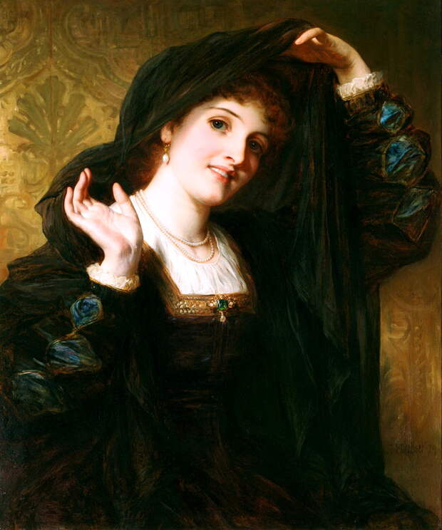Thomas Francis Dicksee (British, 1819-1895) - Olivia Unveiling to Viola, 1879 
