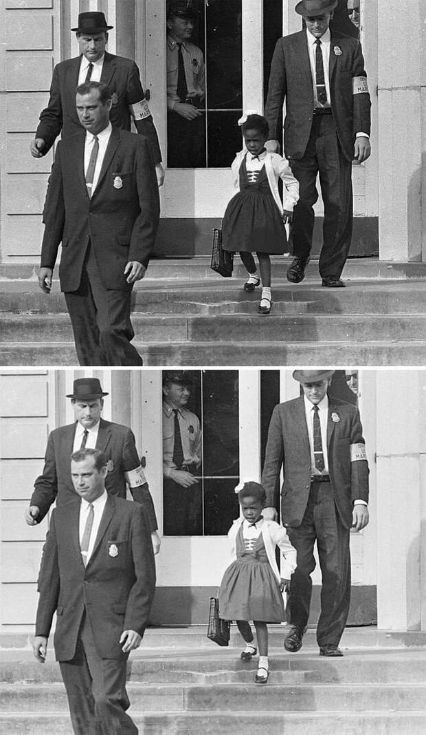Ruby Bridges, Escorted By US Marshals To Attend An All-White School, 1960