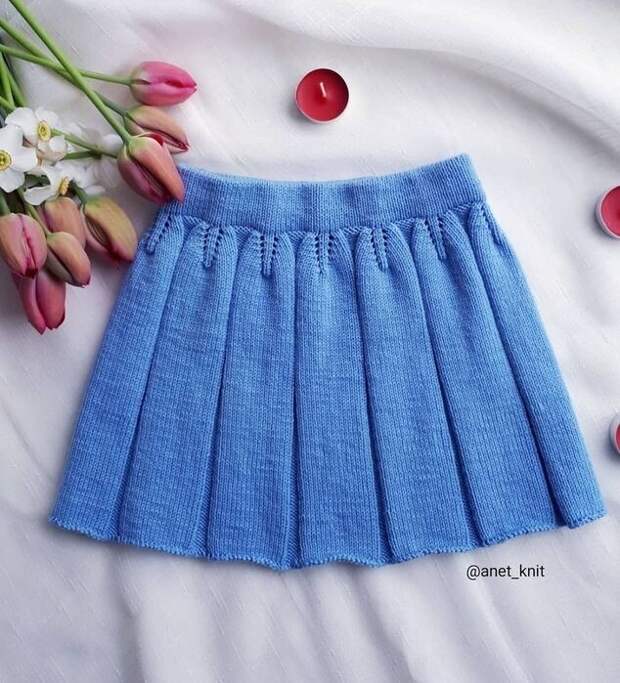 Расклешенная юбка со складочками 2