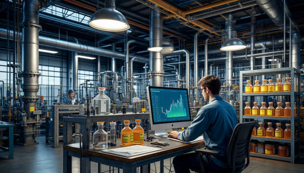 Экспериментальный завод занимается смешиванием различных видов топлива