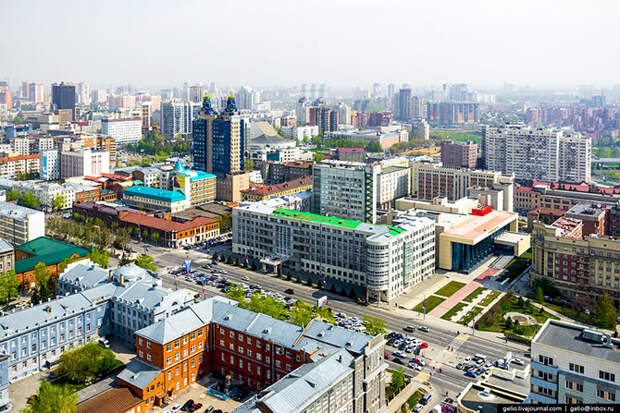 Новосибирск с вертолета