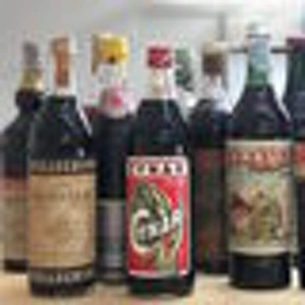 A spread of Italian amari, including Cynar.