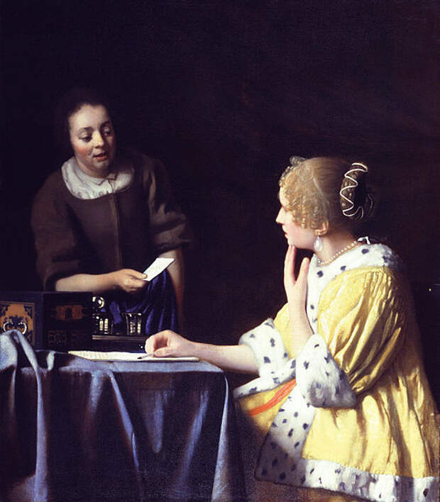 Файл: Vermeer Lady Служанка Холдинг Letter.jpg