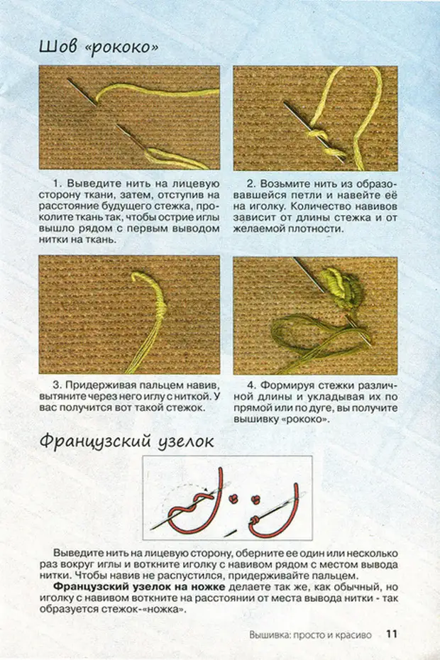 Французский узелок схема