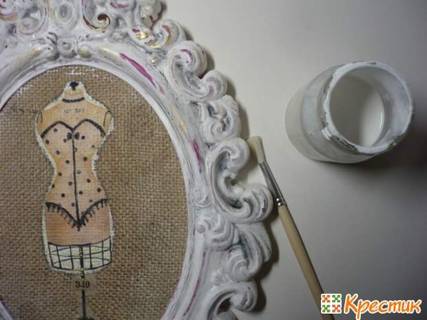 Смягчаем потертости на рамке