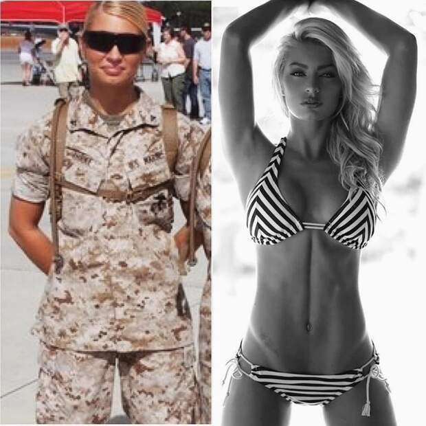 Красивые девушки в униформе и без неё
