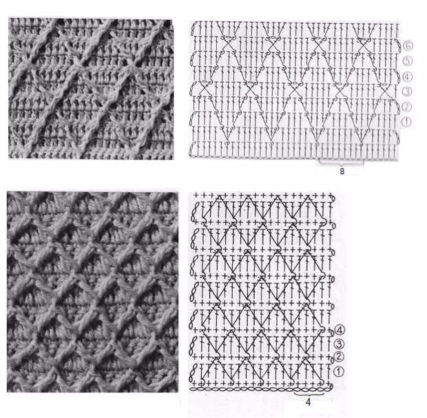 CROCHE PONTOS QUADRICULADOS EM RELEVO (622x609, 311Kb)