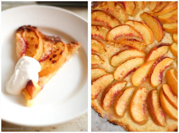 быстрый персиковый пирог фото рецепт