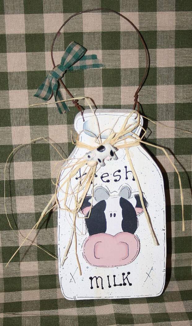 Adorable Cow sign for your country kitchen or by wonderscrafts, $3.99
