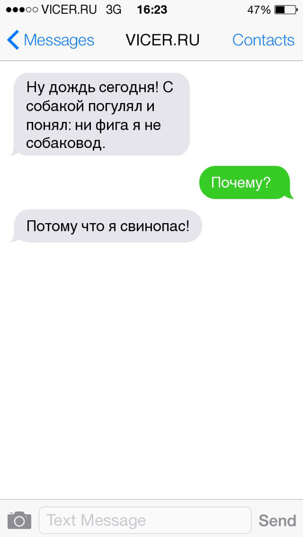 смс о домашних животных 