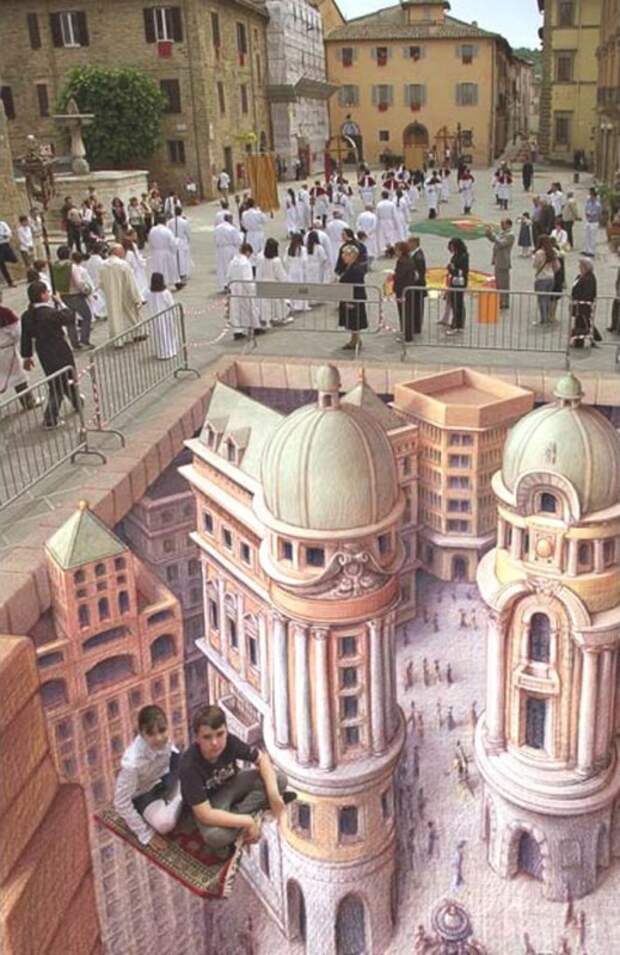 3d рисунки на асфальте асфальт, объем, рисунки