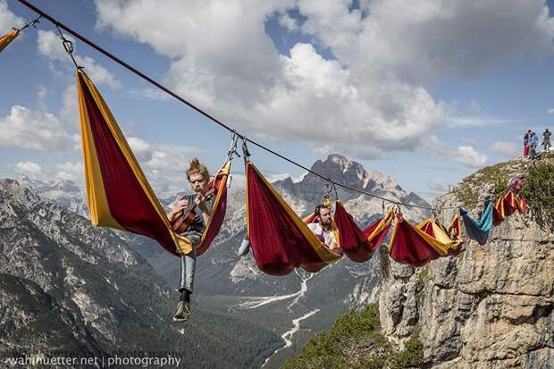 Фестиваль The Highline Meeting на горе Монте Пиана (Monte Piana), Италия