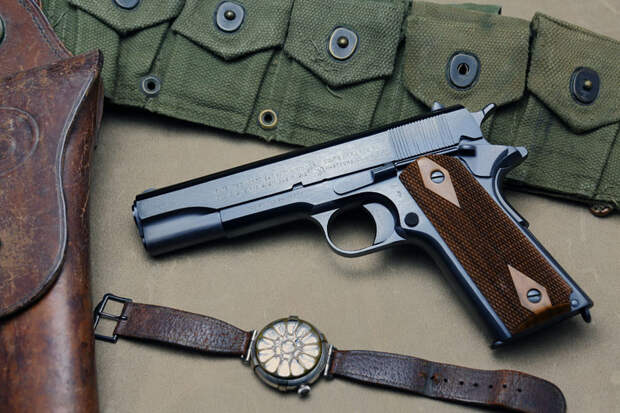 Кольт M1911 (США) известный, оружие, пистолет