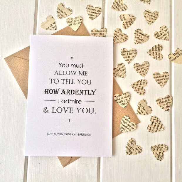 Pride And Prejudice Valentine's Card