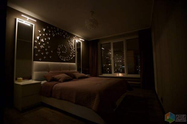 Спальня освещение, декоративная подсветка в спальне