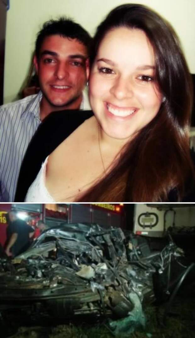 Девушка избежала пожара, но разбилась в автокатастрофе