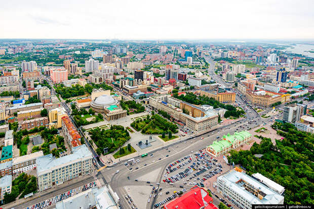 Новосибирск с вертолета