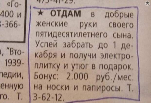 Забавные брачные объявления 17