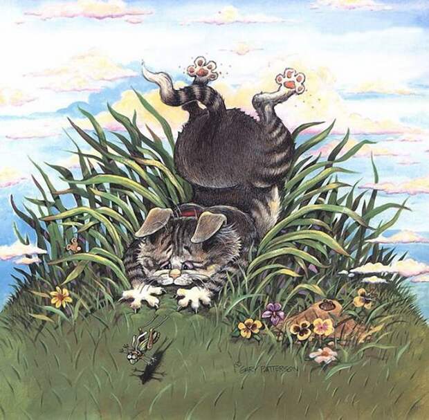 Коты-котики,теплые животики... Художник Гэри Паттерсон (Gary Patterson) (114 картинок)