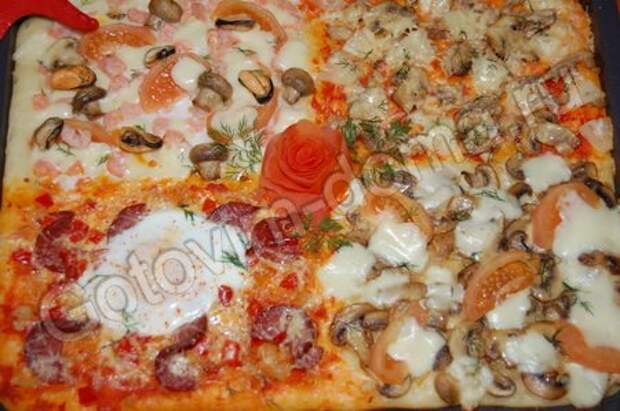 рецепт Пицца Квадро