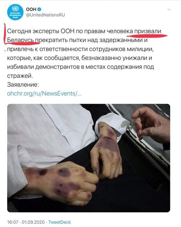 Фейки о Белоруссии распространяют уже на уровне ООН.