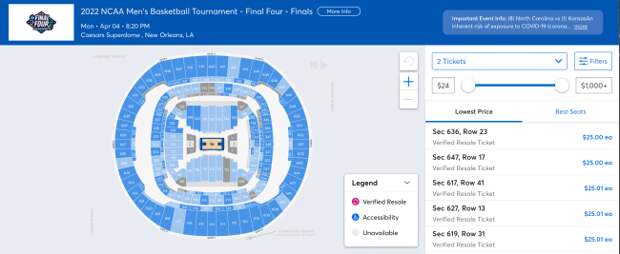 2022 Ncaa Tournament Championship Tickets