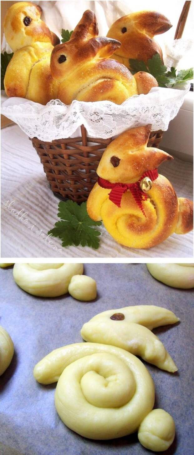 Easter Bunny Rolls...Oh I gotta make these for Easter dinner this year! :): 