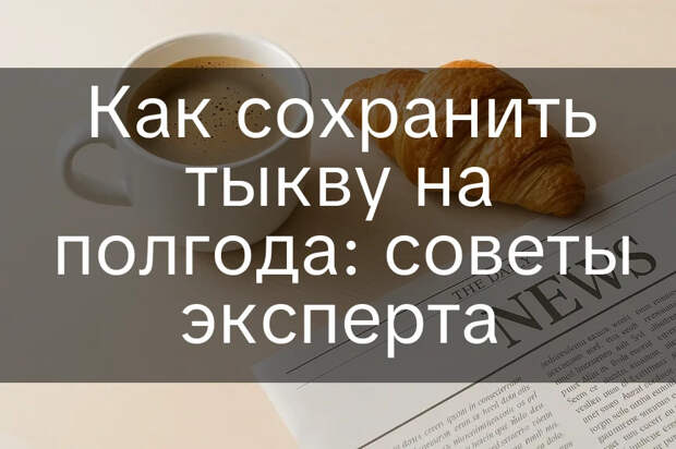 Как сохранить тыкву на полгода: советы эксперта