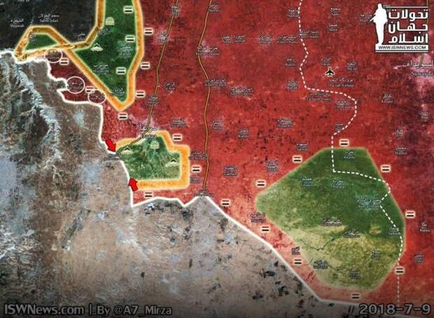 Операция у иорданской границы завершит формирование котла в Даръа: карта