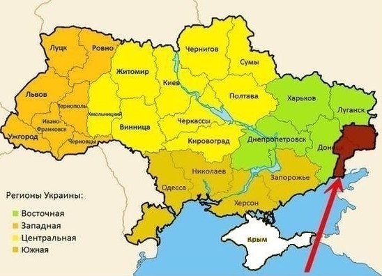 Новороссия, Донецкая народная республика, Луганская народная республика, ДНР, ЛНР, Украина, карта|Фото: