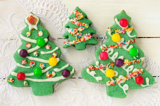 Печенье на Новый год: Имбирные елочки