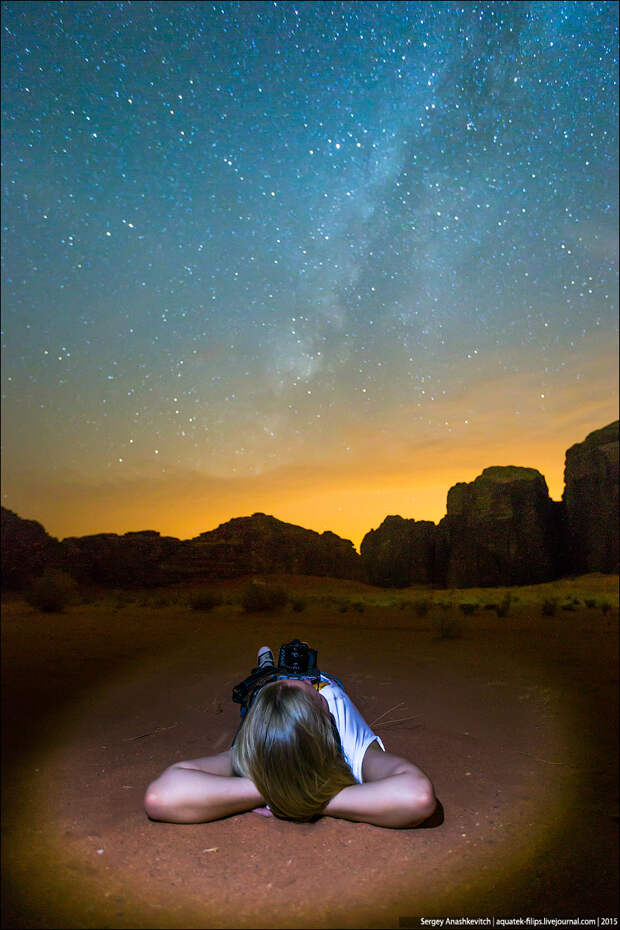 Wadi Rum by night / Ночь в пустыне Вади Рам Wadi Rum by night / Ночь в пустыне Вади Рам