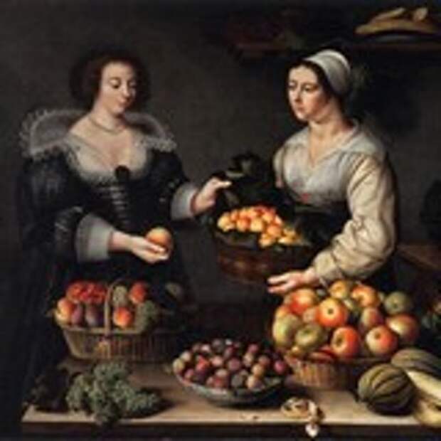 Продавщица овощей и фруктов
