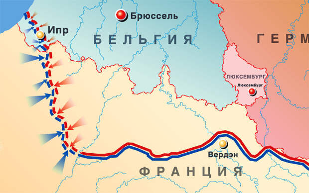 Позиции на осень 1914 года Позиции на осень 1914 года