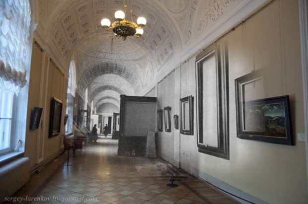 Ленинград 1941-Санкт-Петербург 2015 Эрмитаж. Галерея Малого эрмитажа (зал 262) Санкт - Петербург, война, россия, ссср, тогда и сейчас, эрмитаж