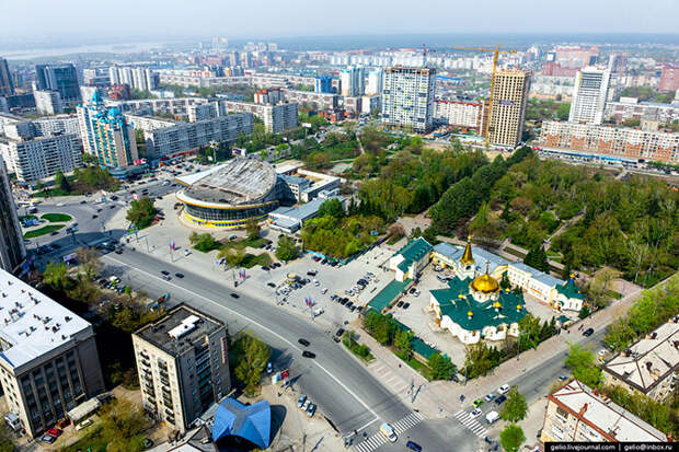Новосибирск с вертолета