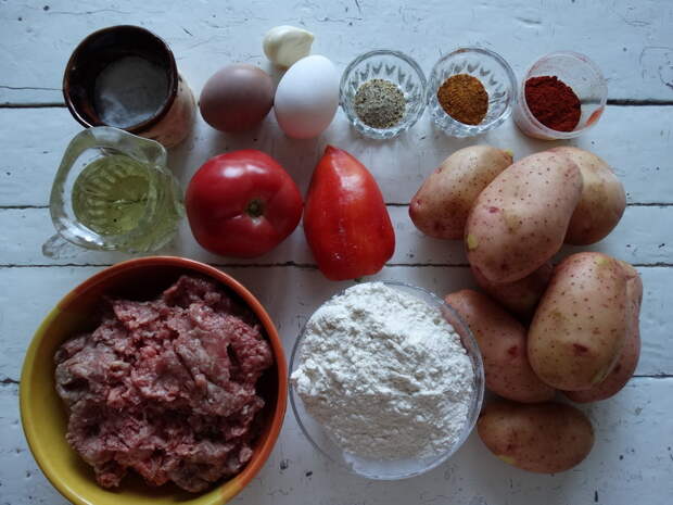 Итальянский пирог на сковороде. Не сухой и не жирный. Из картофельного теста