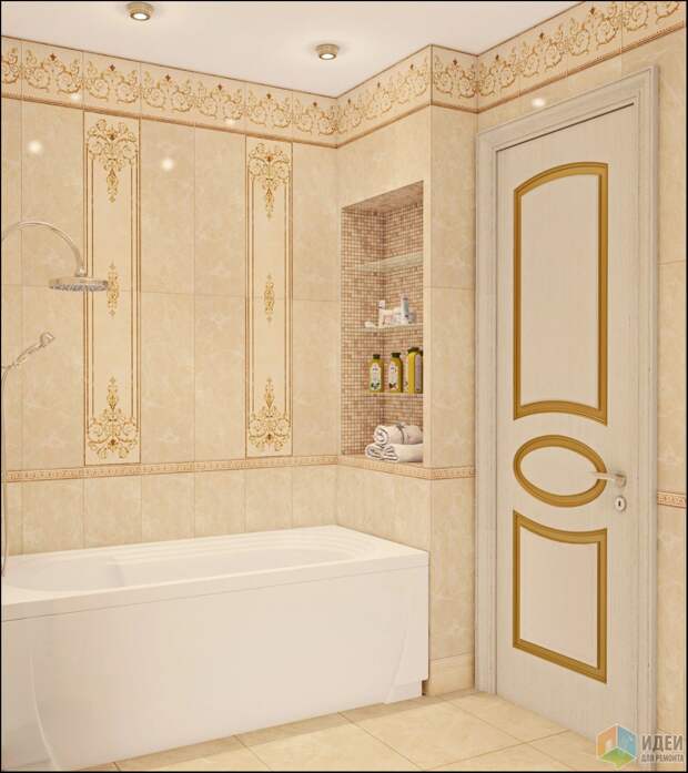 Интерьер ванной в классическом стиле