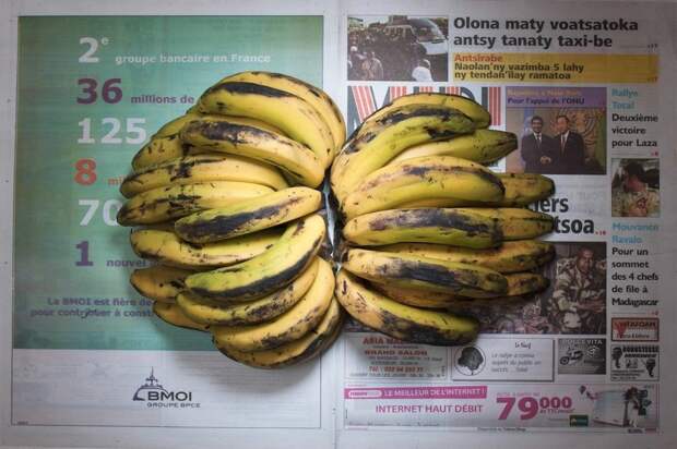 Бананы. 127,37 малагасийского ариари. (0,64 доллара, 0,51 евро)