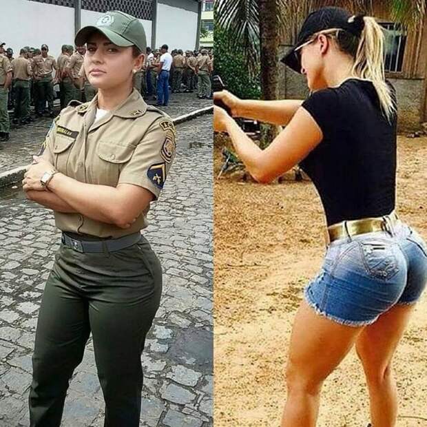 Красивые девушки в униформе и без неё