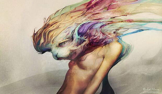 Странные картины Ryohei Hase