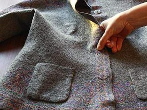 Прикрепляем войлочный кармашек к жакету | Ярмарка Мастеров - ручная работа, handmade
