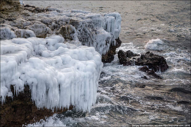 Ледниковый период в Крыму красиво, крым, лед, море