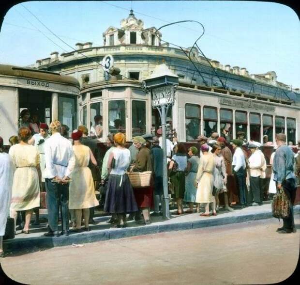 Редчайшие снимки Москвы 1931 года в цвете в цвете, история, москва, фото