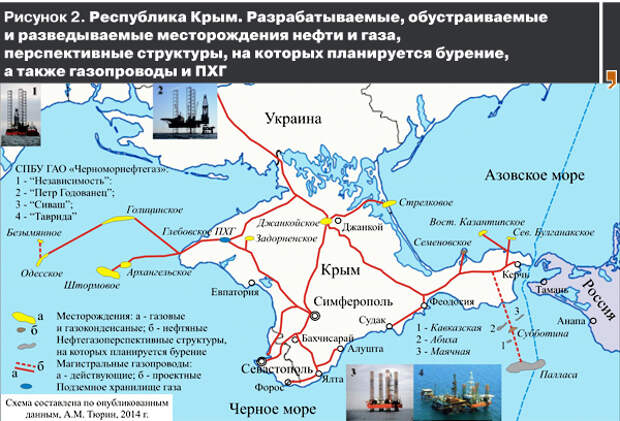 Карта нефти и газа украины